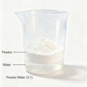 02 mix plaster powder and water for diy plaster figurine casting