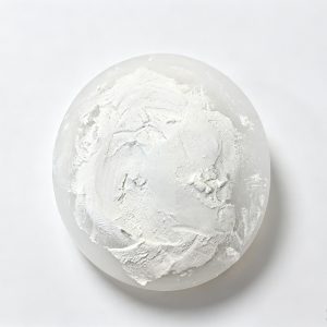 04 pour plaster mixture into silicone mold to make plaster doll